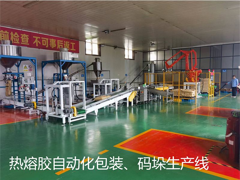 熱熔膠自動化包裝、碼垛生產(chǎn)線